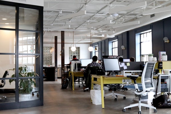 office space with computers