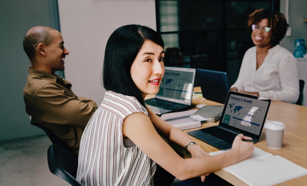 female worker at computer medical majors