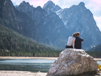 long distance relationship quotes couple cuddling in mountains