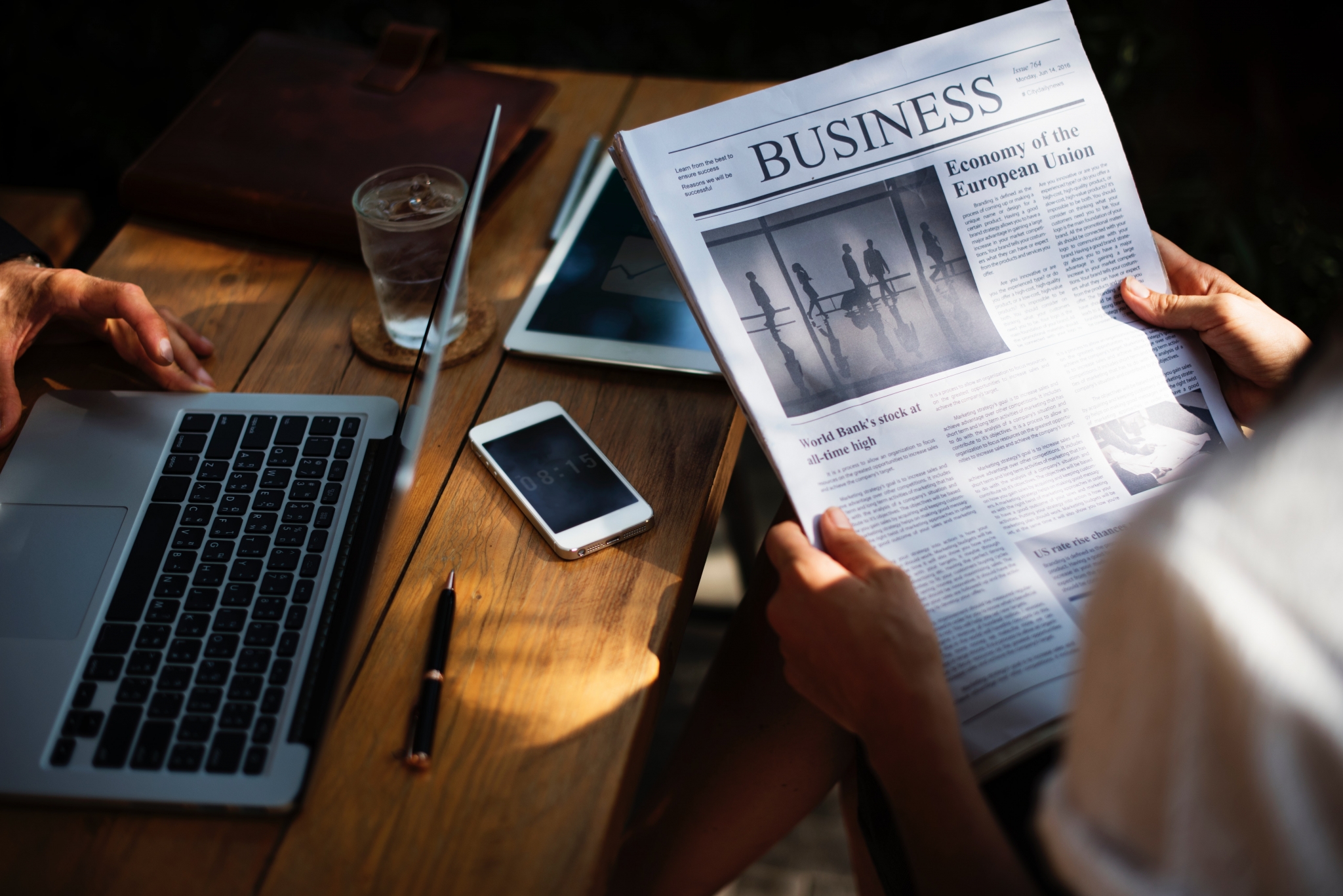 read the news in paper