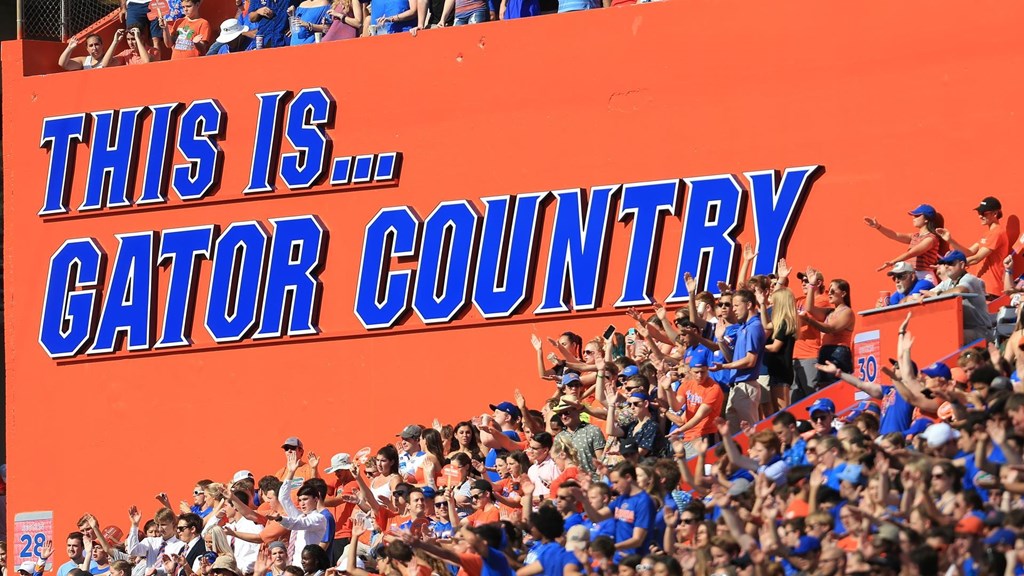 uf game day traditions this is gator country sign