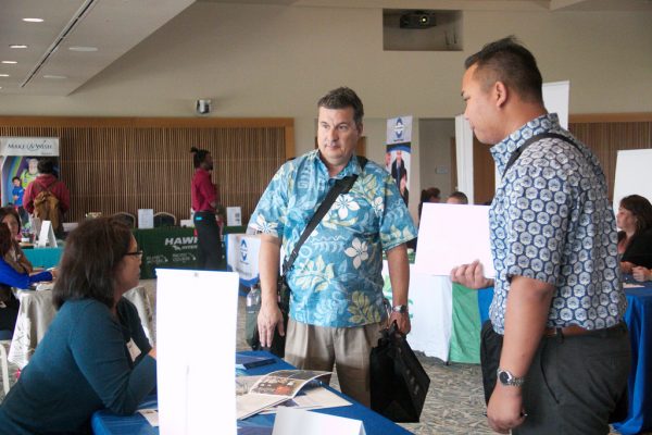 picture of two men at job fair