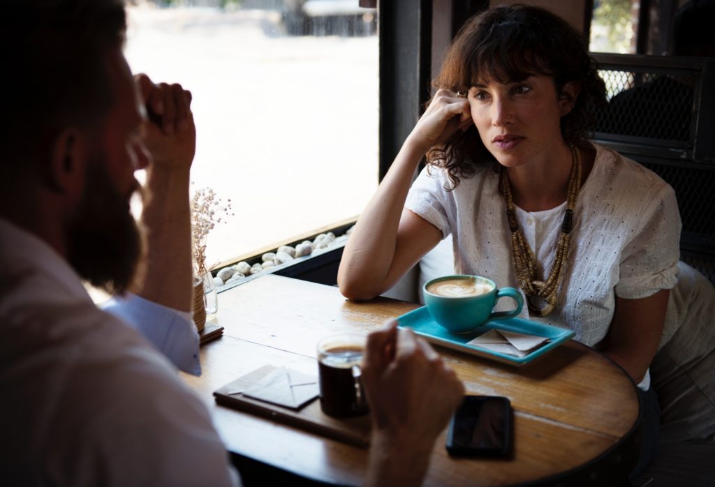 Conversing over a meal