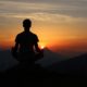 self-improvement meditation sunset