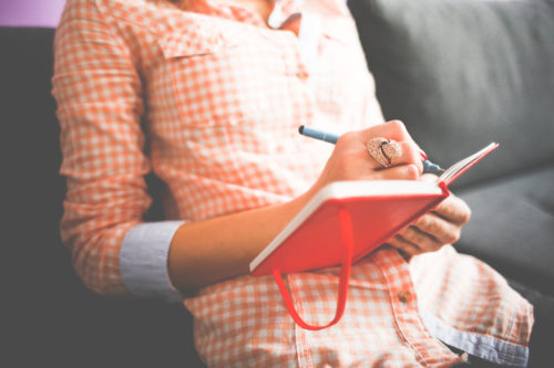 woman writing