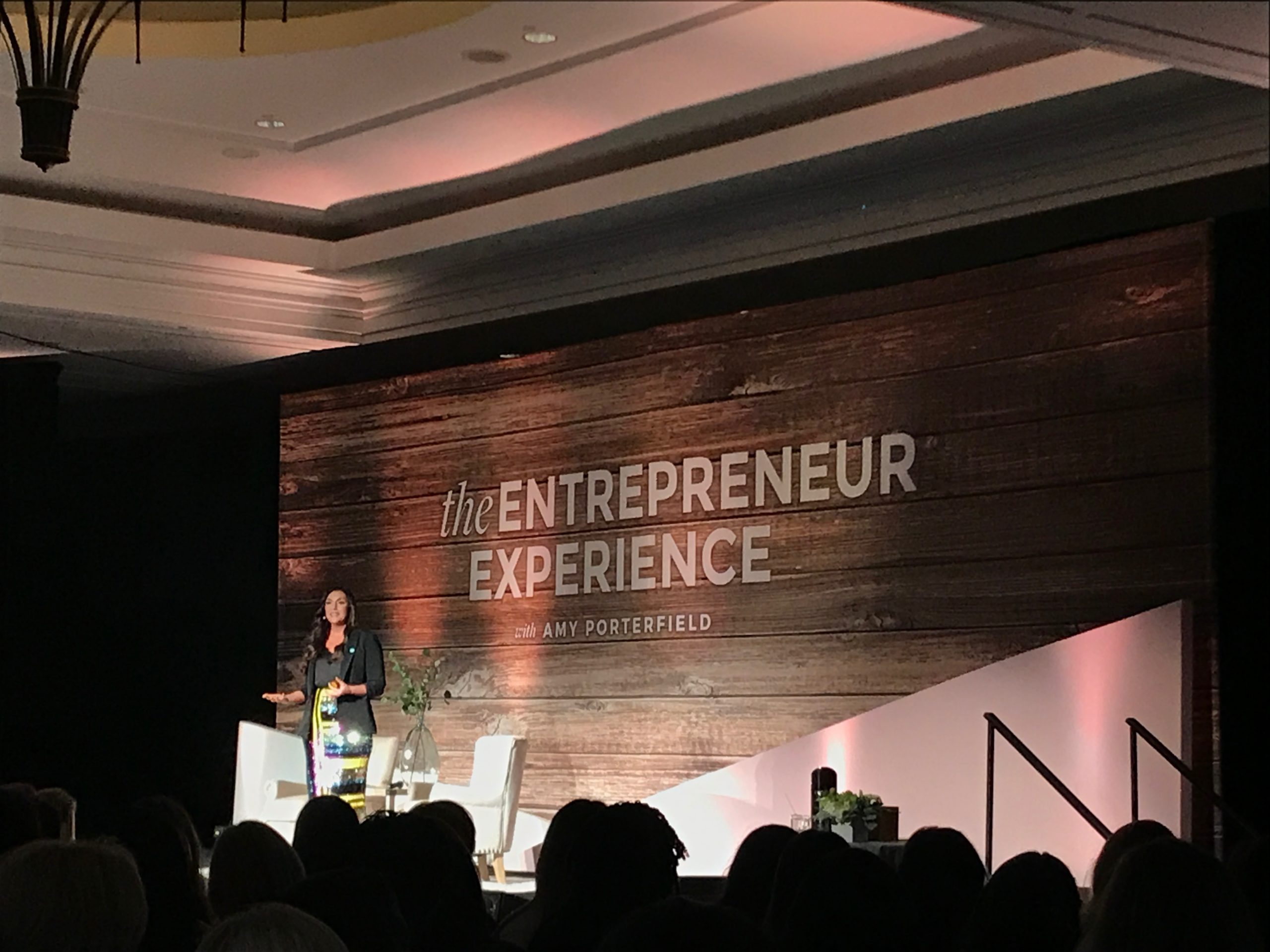 Amy Porterfield takes the stage at her Entrepreneur Experience