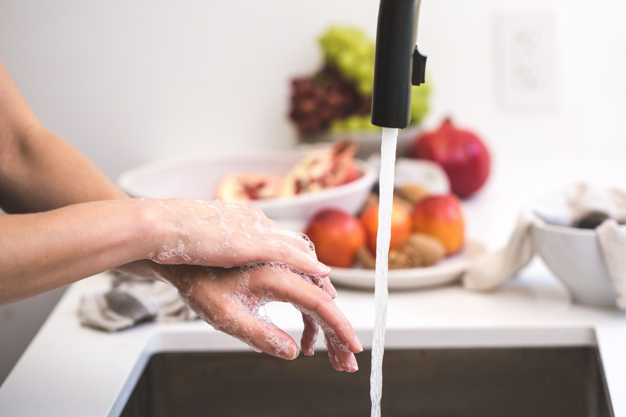 washing hands