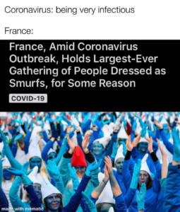 Coronavirus Memes Smurfs France