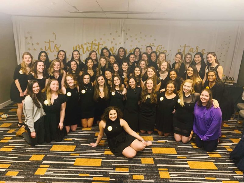 group photo of my sorority after the last day of recruitment my freshman year.