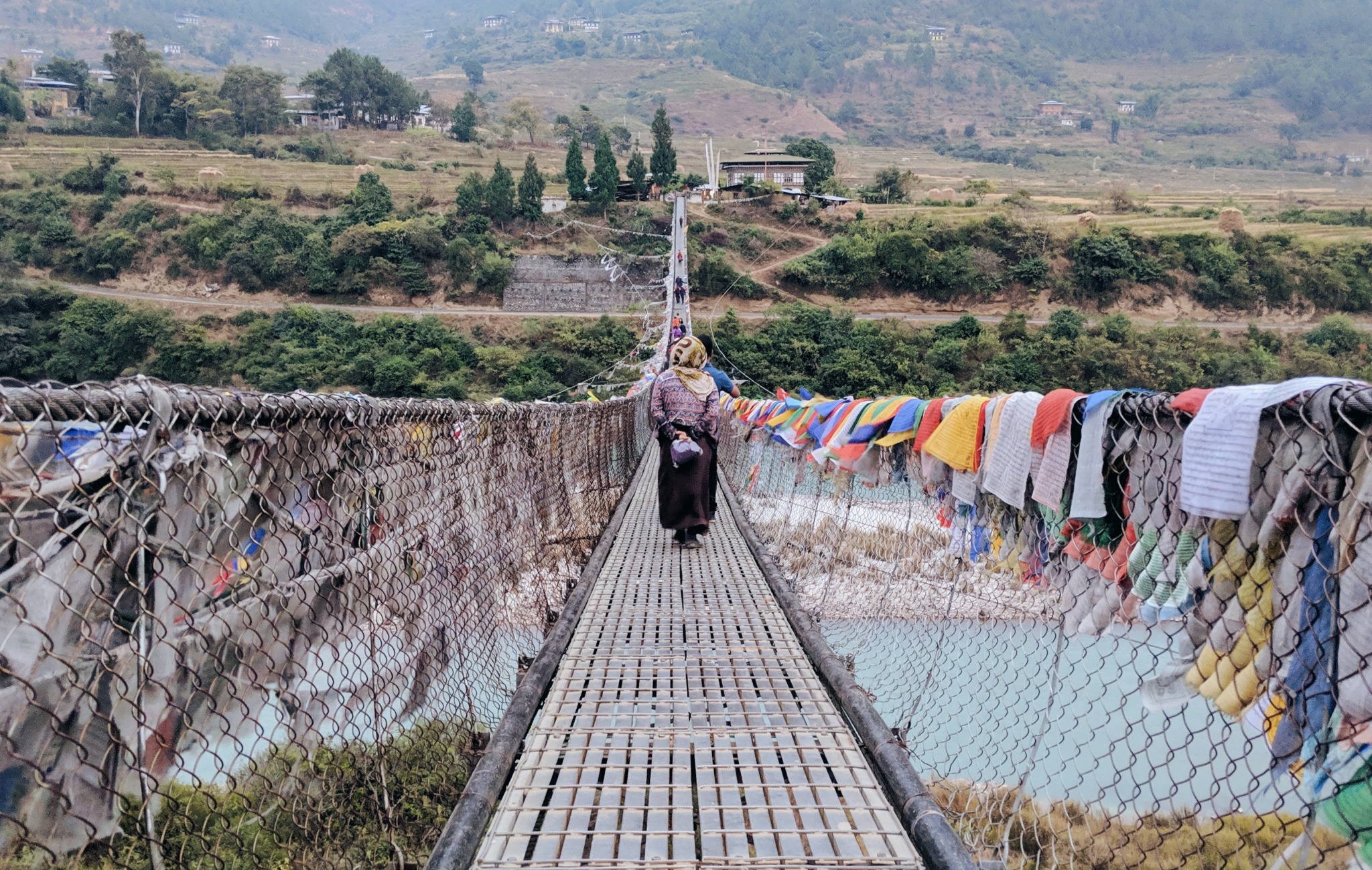 image of a suspension bridge in Bhutan