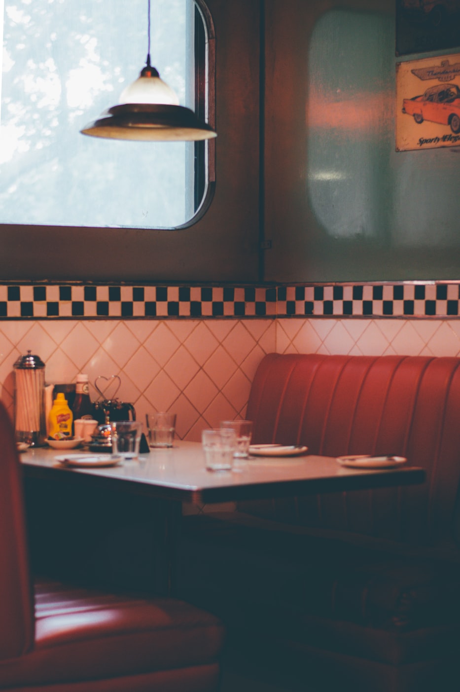 diner seat with window