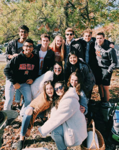 friends at a football tailgate