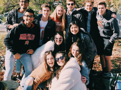 friends at a football tailgate