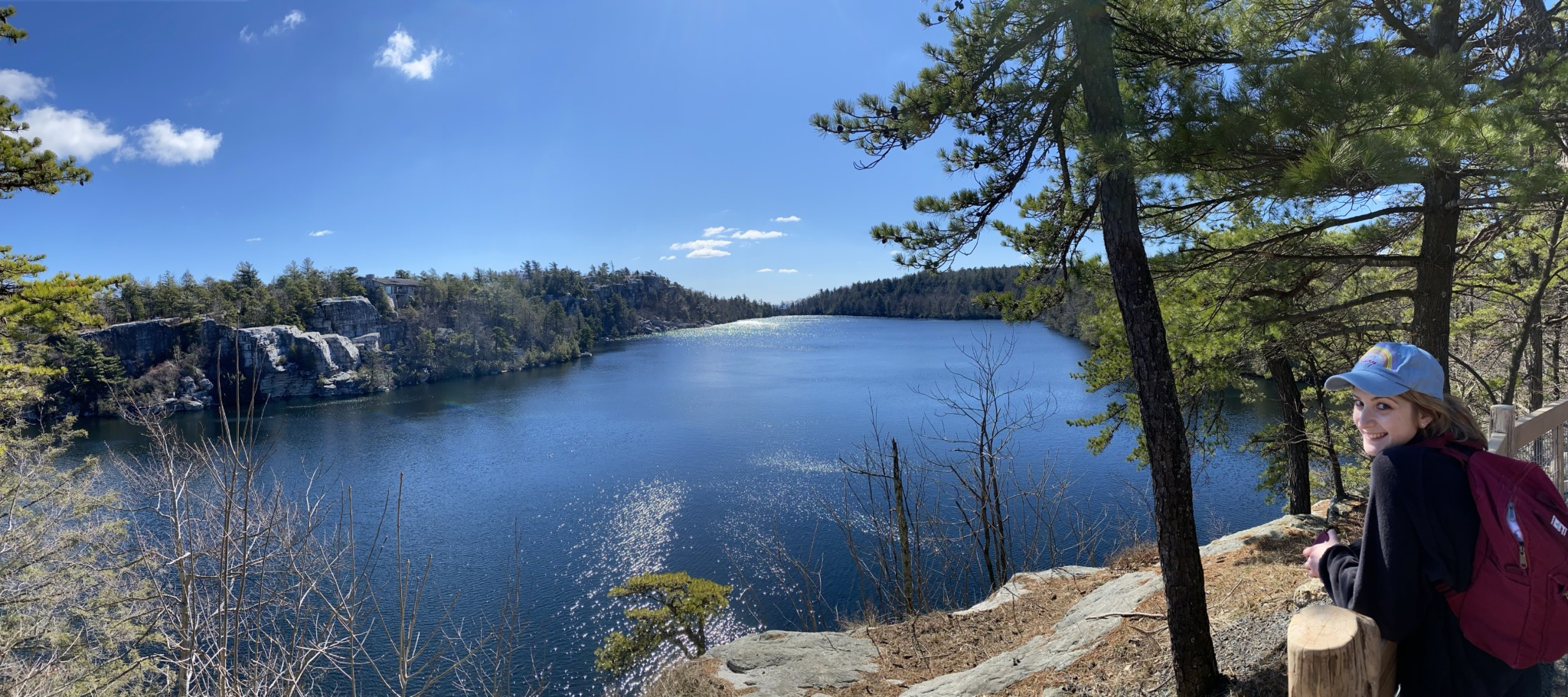 me standing looking over a lake