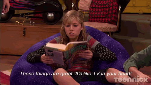 sam Puckett saying books are like tvs in your head