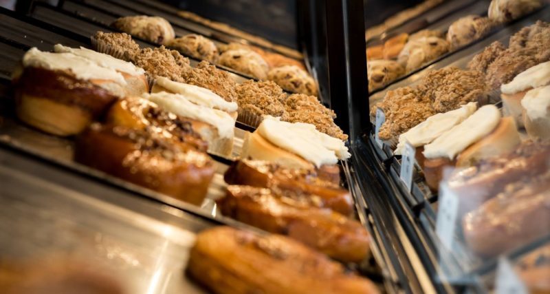 Pastry selection at Des Moines Scenic Route Bakery