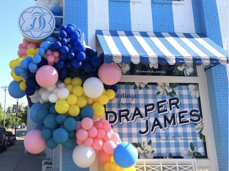 the outside of Draper James, a store in Nashville TN