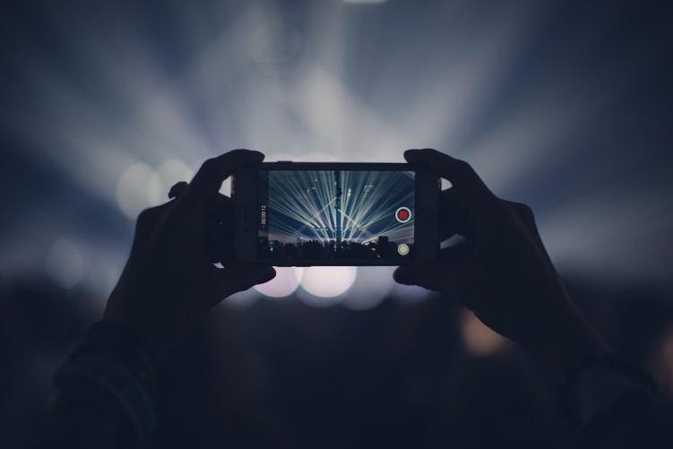 Taking a video at a concert