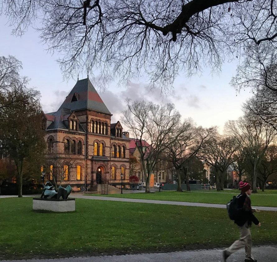 brown university with field and trees