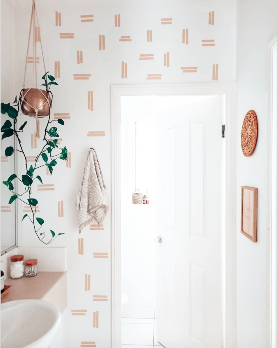 washi tape wall design