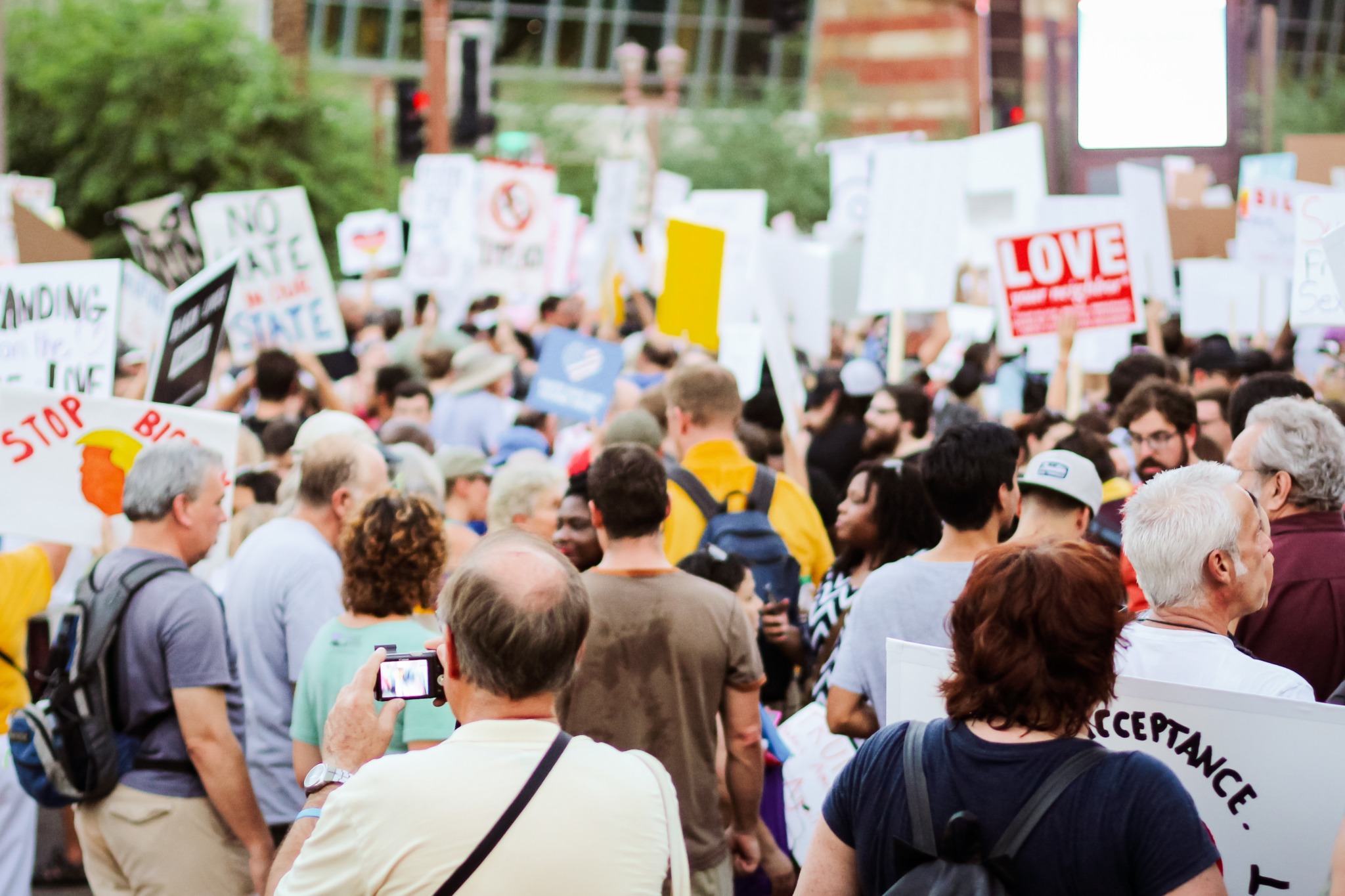 people protesting