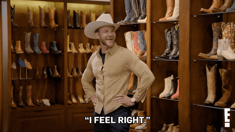 man in a cowboy hat saying he feels right
