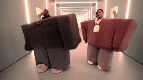 Kanye and lil pump in boxes from the I love it video