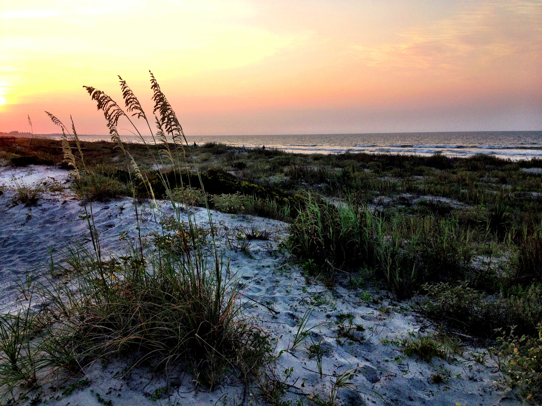 Kiawah Island beach at sunset