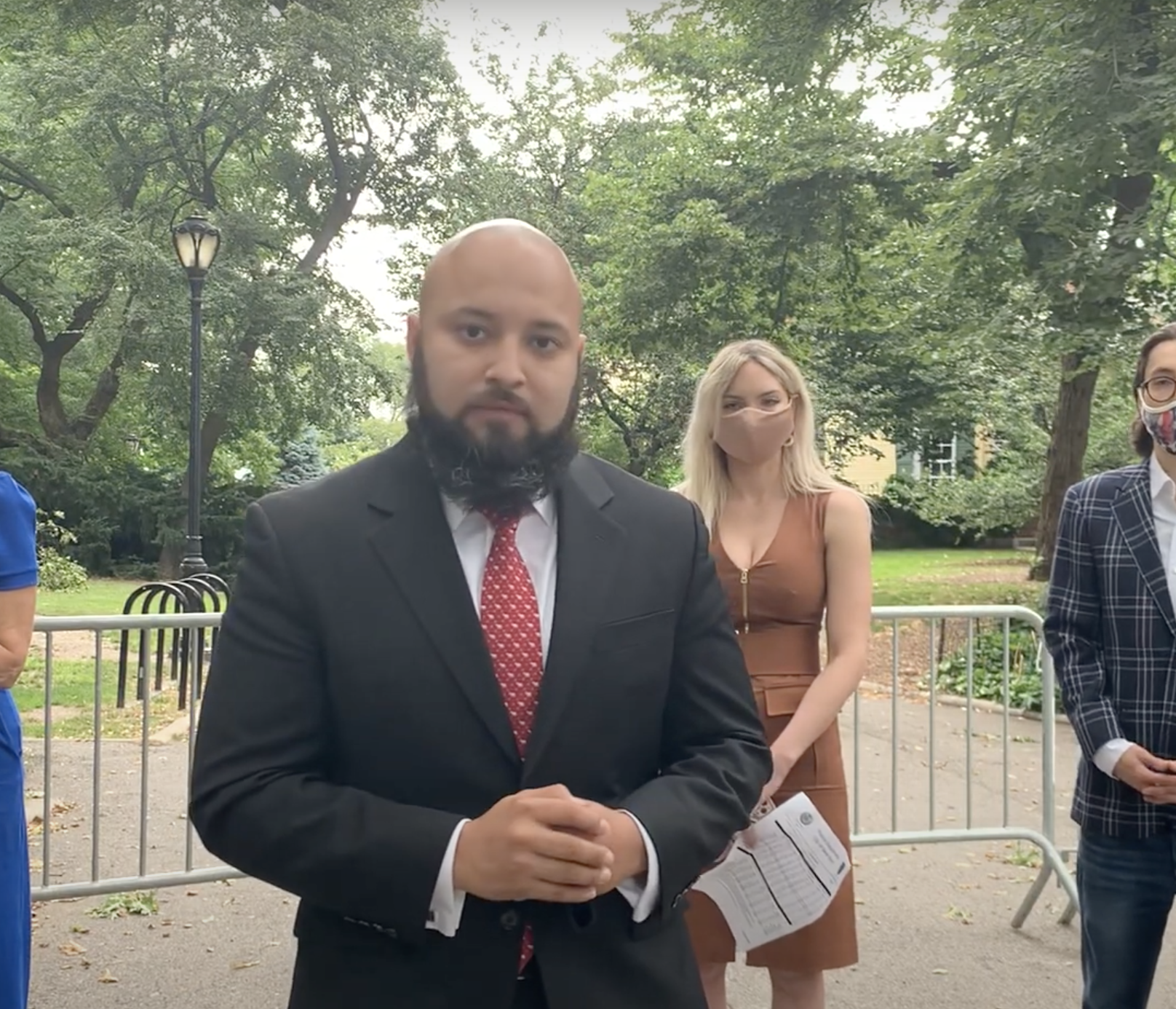 Carlos santiago cano giving a news statement