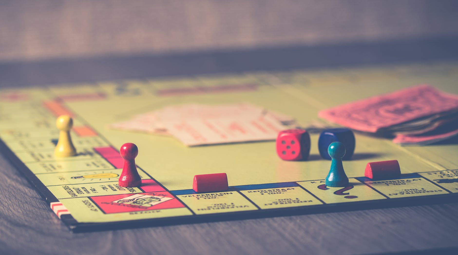 Board game on a table