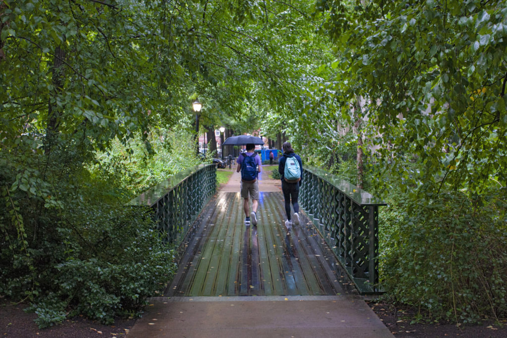 yale photo spots hillhouse bridge