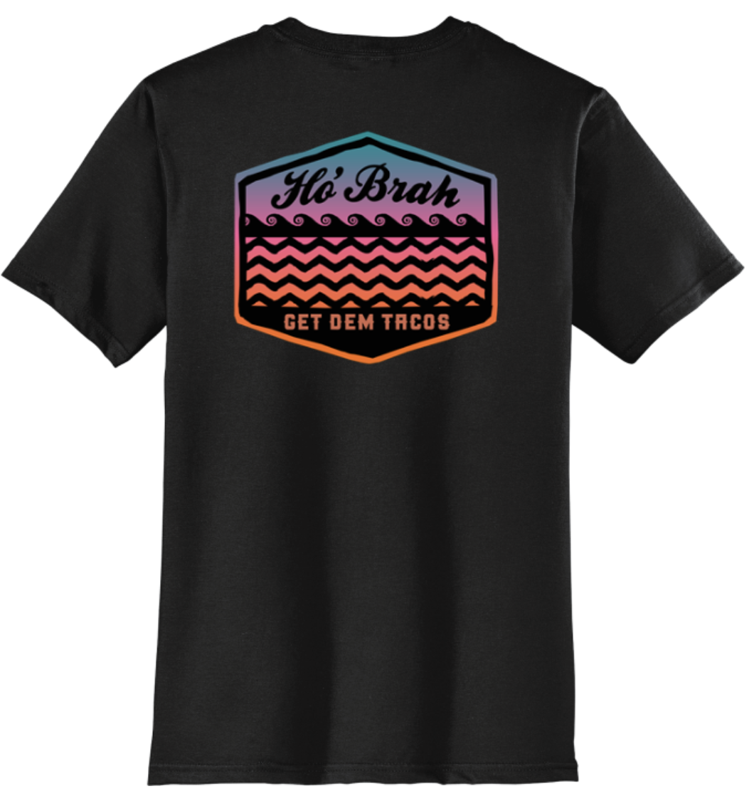 ho'brah multicolored waves t-shirt