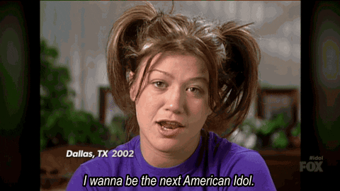 kelly Clarkson saying she wants to be the next American idol