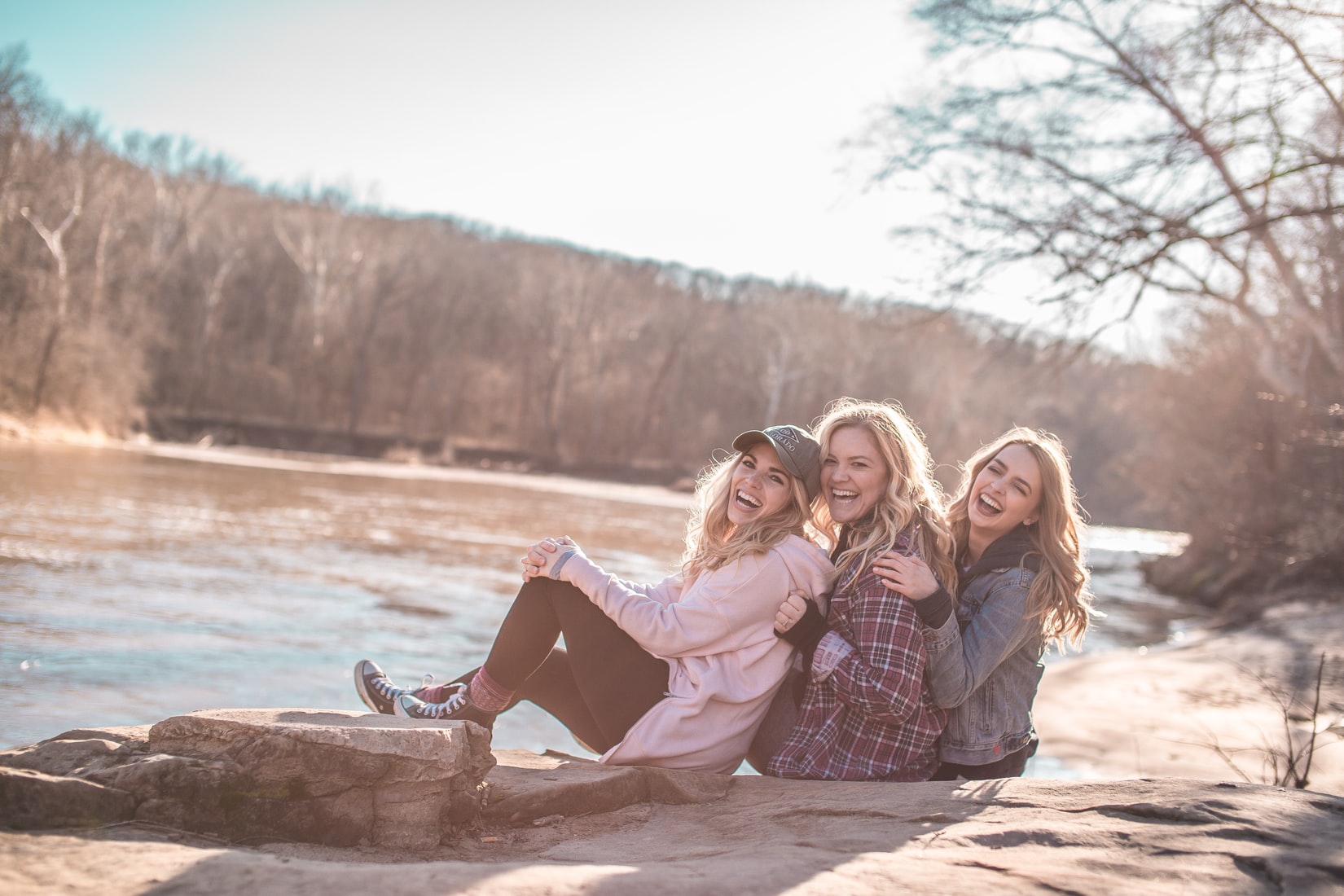 girls laughing