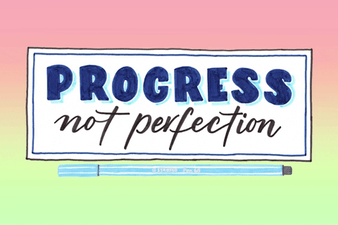 progress not perfection gif