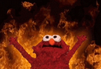 Elmo in hell gif