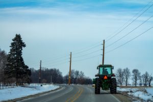 tractor driving