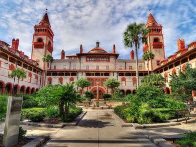 The courtyard of dream school, Flagler College