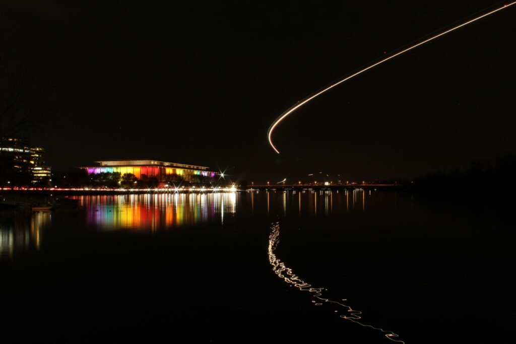 The Kennedy Center at night