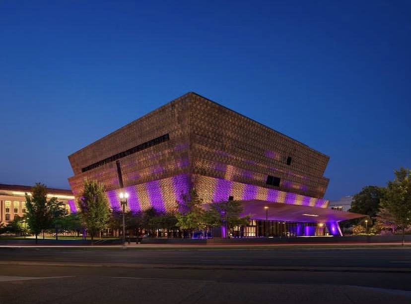 National Museum of African American History and Culture at night
