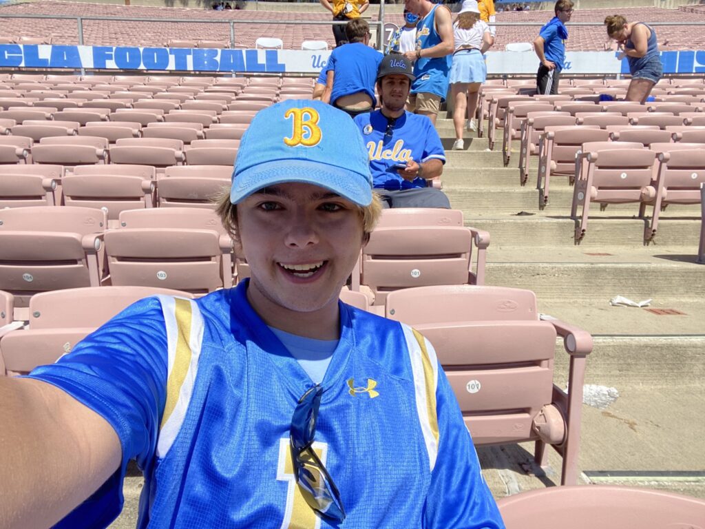 Photo of Ethan Prosser at The Rose Bowl for a UCLA football game