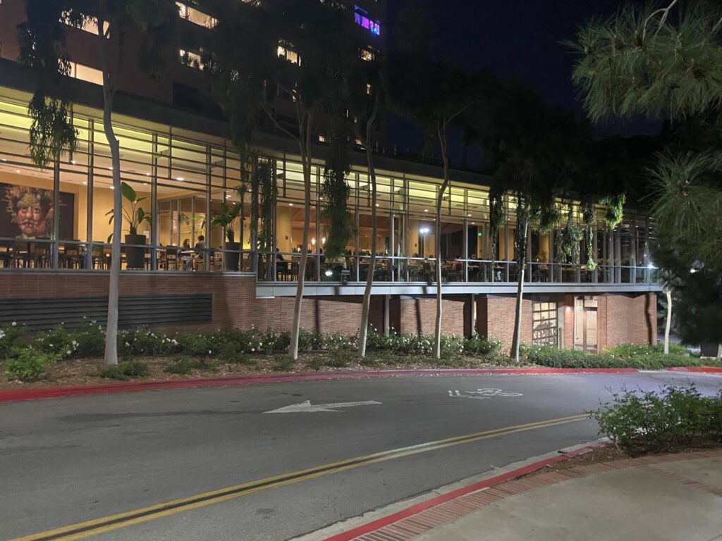 Exterior photo of Bruin Plate Dining Hall