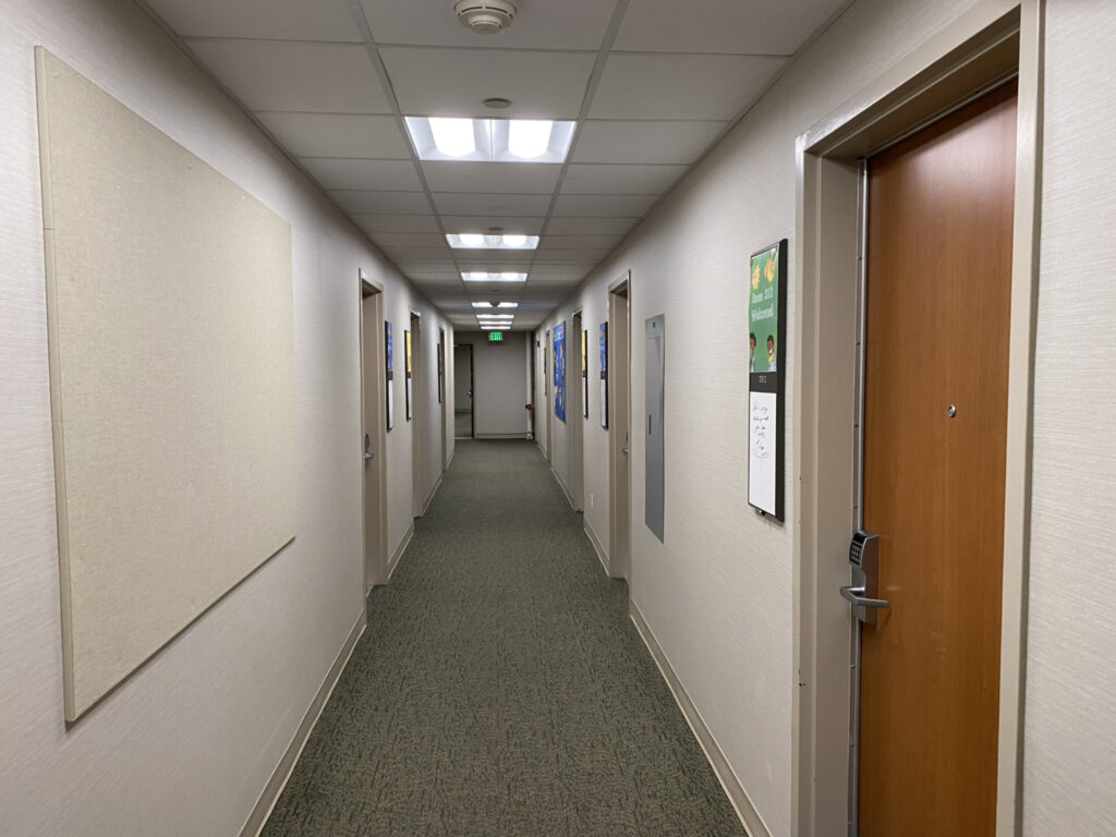 Photo of the inside of a resident hall 