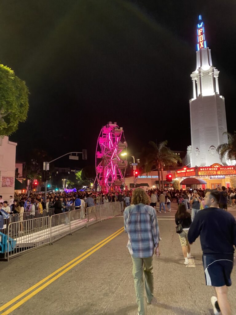 Photo of UCLA's block party in Westwood, CA