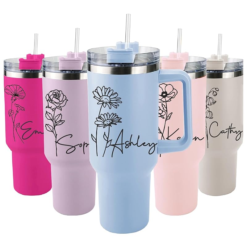 Sister Tumbler-Sisters Gift from Sister,Pink Cute Floral Tumbler with Lid  and Straw,Sister Birthday Gifts from Sister,best sister ever gifts,Travel  Iced Coffee Cup Mug 20 oz Tumbler 