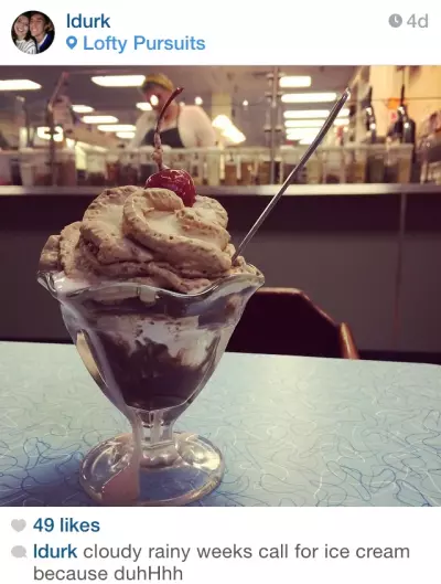 I need ice crem after a long day.