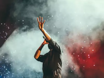 Man Singing at a Concert