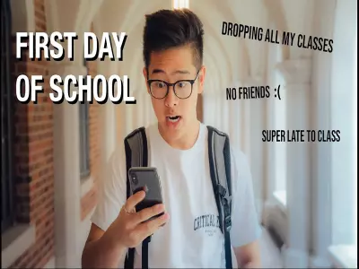 thumbnail from Elliot Choy's YouTube video, "My First Day of School"