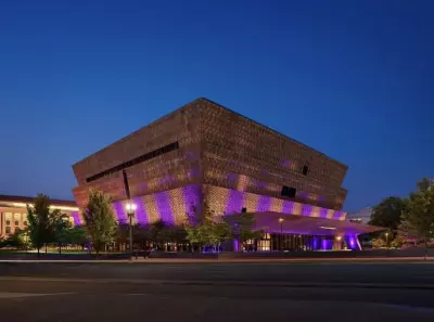 National Museum of African American History and Culture at night